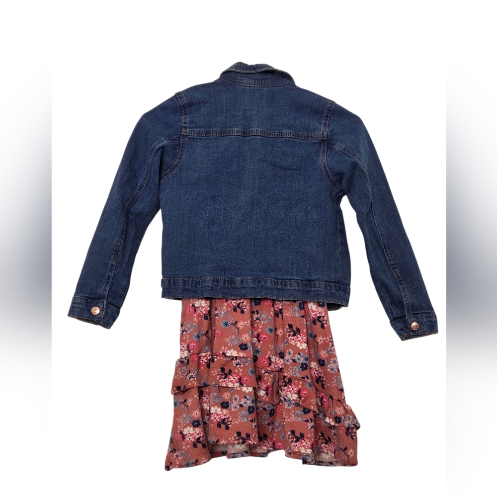 BCBG Denim Jacket with Floral Dress Set Sz 6X - Picture 2 of 12